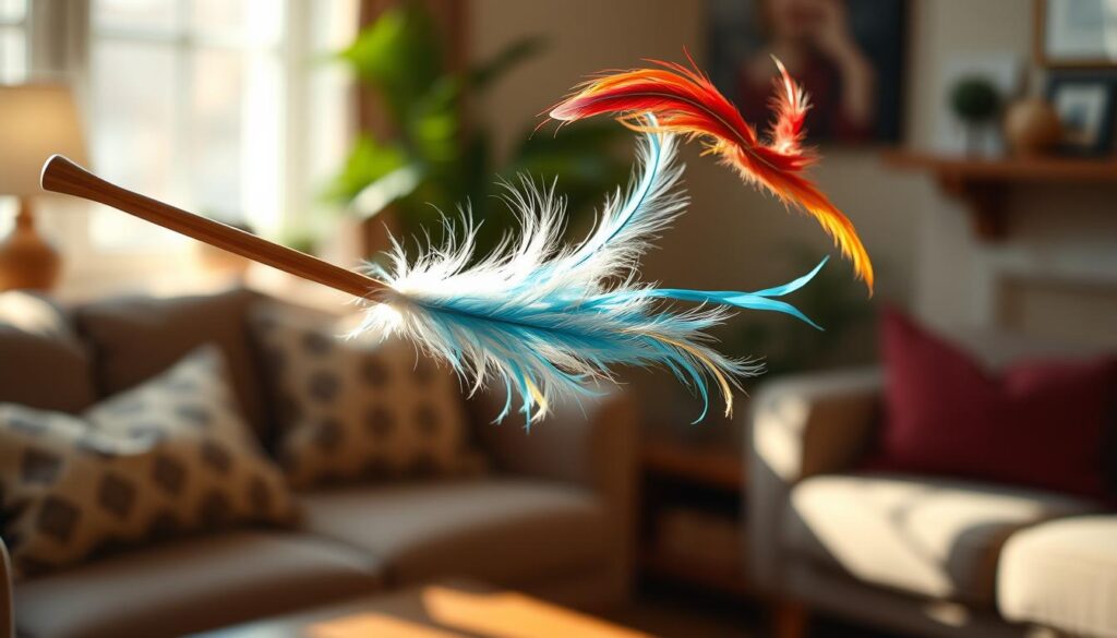 feather wand toy