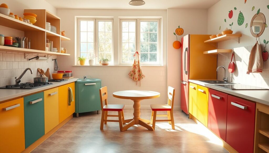 kid-friendly kitchen space