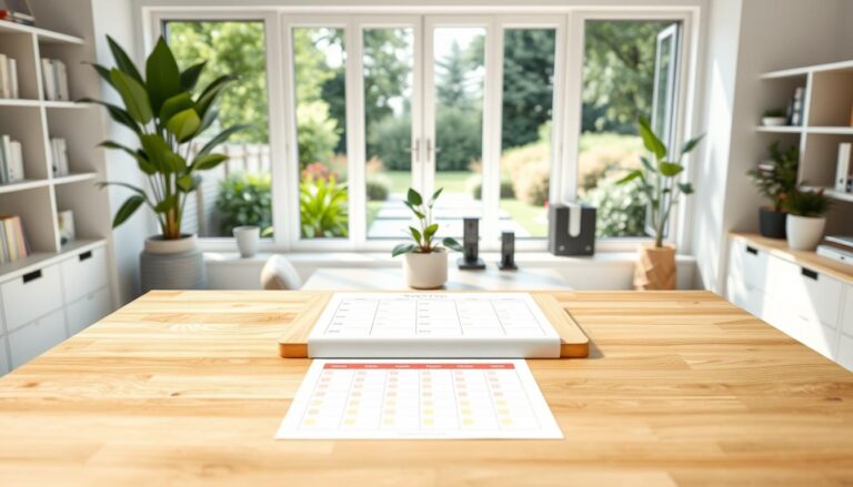 Create a cleaning schedule to stay organized.